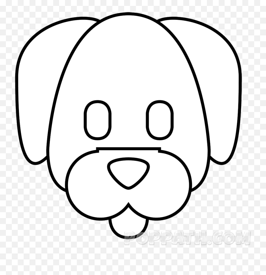 How To Draw A Dog Emoji - Beginner Easy Dog Drawing,Animal Emojis
