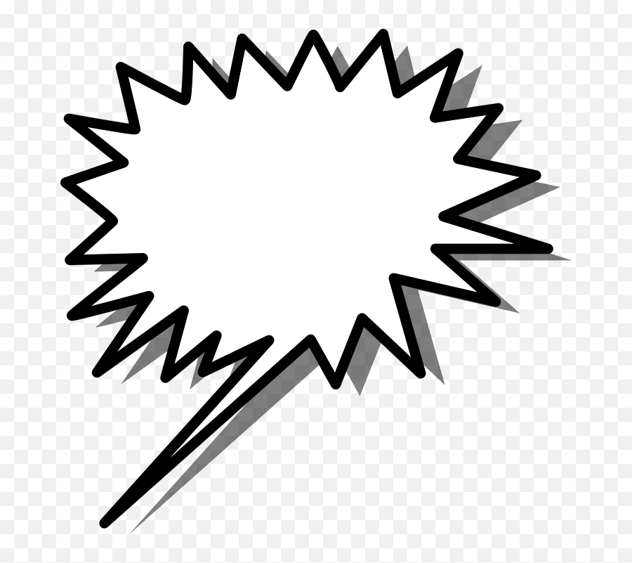 Free Burst Explosion Vectors - Spiky Speech Bubble Png Emoji,Fireworks Emoticon