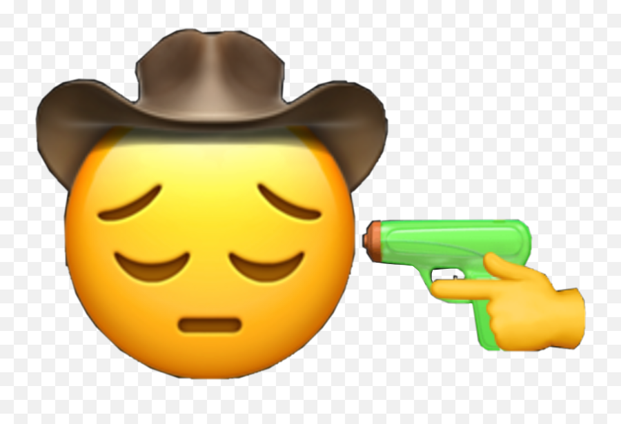 Trending Cowboyemoji Stickers - Sad Cowboy Emoji Png,Gun To Head Emoticon