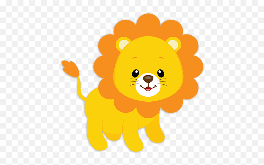 Lion Emoji Transparent Png Clipart - Bebes Animales De La Selva Animados,Lion Emoticon