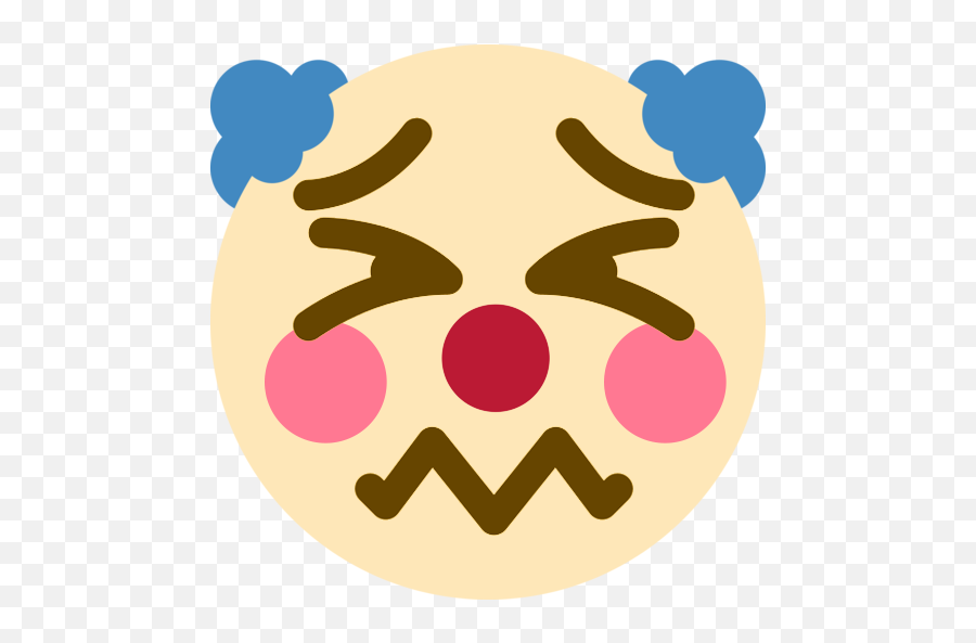 Clownconfounded - Pensive Clown Emoji,Confounded Emoji