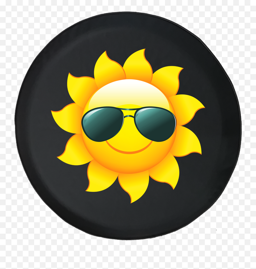 Offroad 4x4 Spare Tire Cover - Its So Hot Out Emoji,Emoticon With Sunglasses