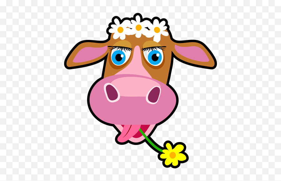 Vector Graphics Of Daisy The Cow - Daisy The Cow Emoji,Cow Man Emoji