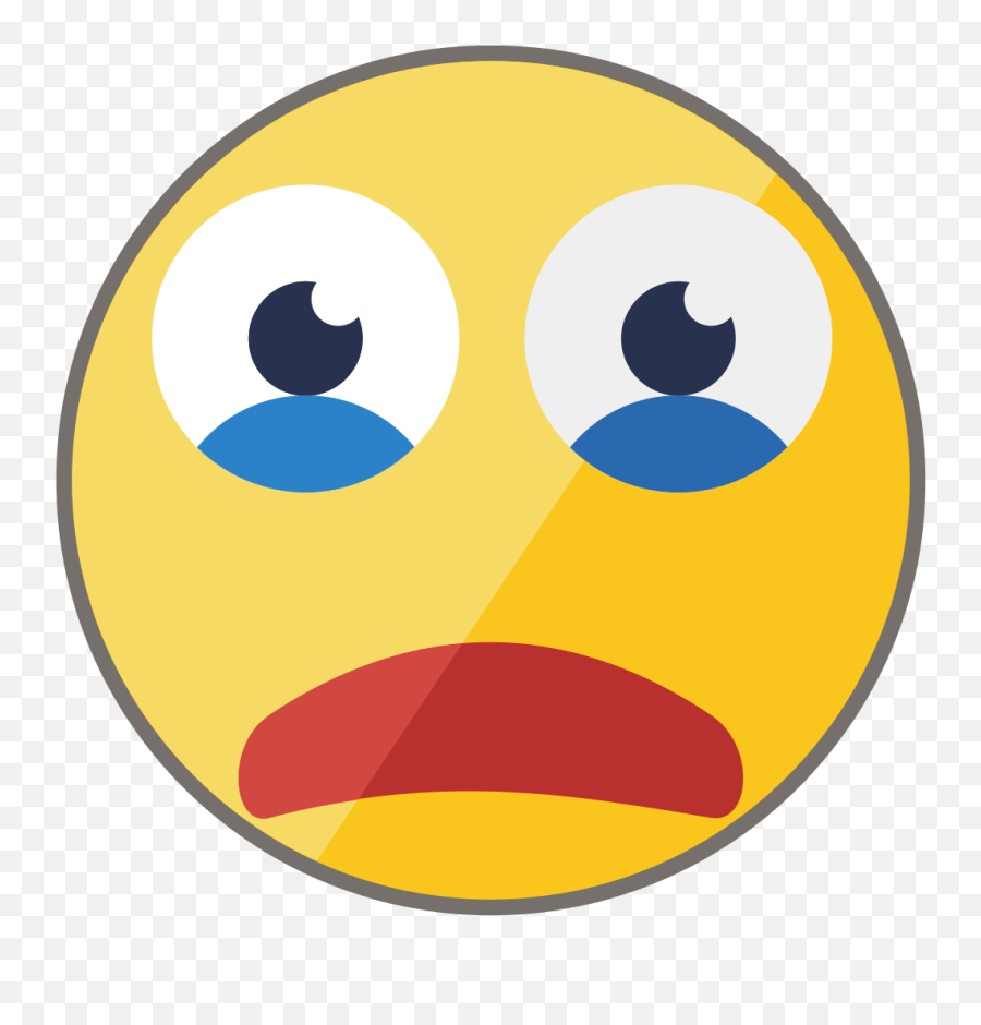 Crying - Circle Emoji,Crying Emoticon