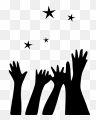 Hands Reach Stars - For The Clip Emoji