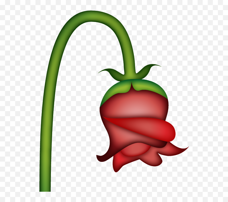 Flower Emoji Png - Wilted Rose Emoji Transparent,Wilted Flower Emoji