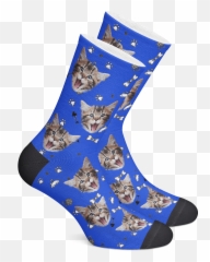 Custom Cat Socks - Personalized Pet Socks Cat Face With Pattern Sock Emoji,Kitty Face Emoji