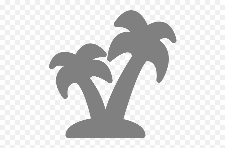 Gray Palm Tree 2 Icon - Palm Tree Icon Red Emoji,Palm Tree Emoticons
