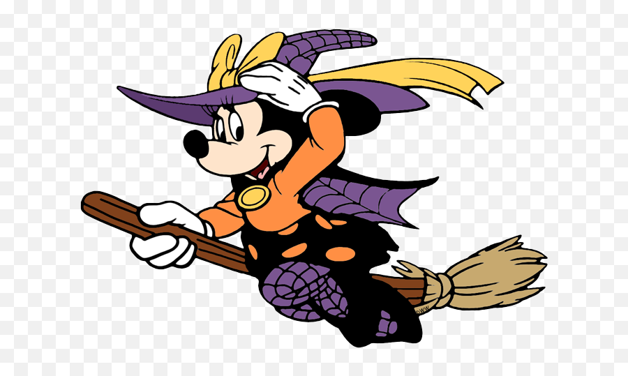 Halloween Clipart Minnie Halloween Minnie Transparent Free - Halloween Png Minnie Mouse Emoji,Witch On Broom Emoji