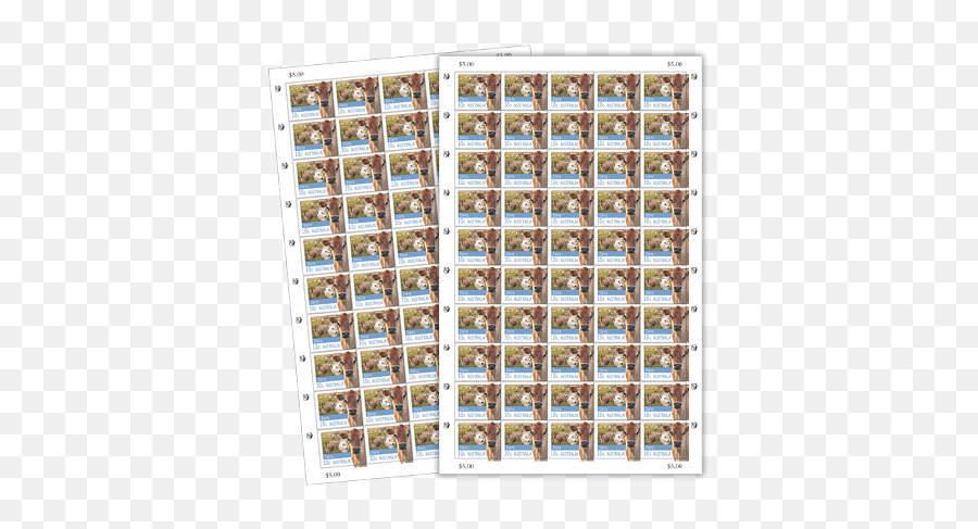 Sheet Of 2 X 50 Stamps 10c - Australia Post 10c Stamps Emoji,Emoji Sheets