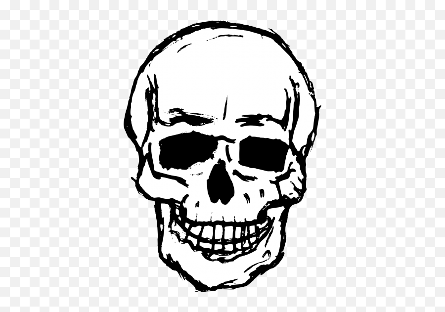 Halloween Skull Horror Free Transparent - 16292 Skeleton Skull Drawing Png Emoji,Skull Emoji Transparent