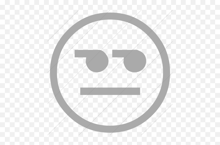 Iconsetc Simple Gray Classic Emoticons Unamused Face Icon - Happy Emoji,Unamused Emoticon
