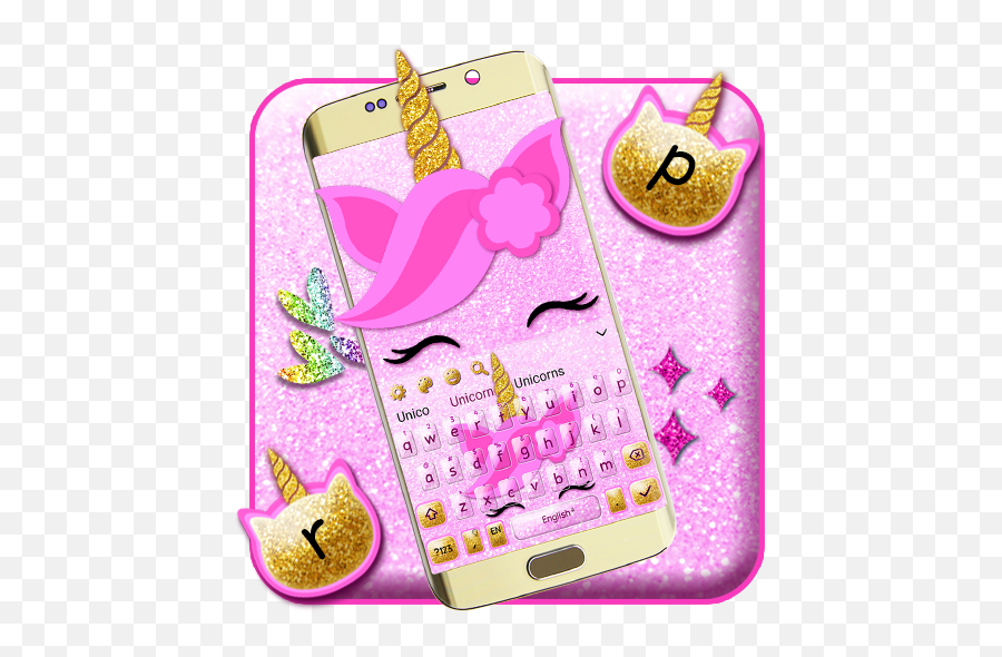 Pink Unicorn Cat Keyboard 10001002 Apk Download - Keyboard Girly Emoji,Unicorn Emoji Keyboard