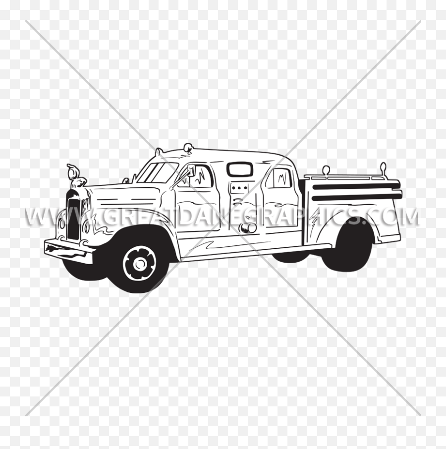 Firetruck Clipart Vintage Firetruck - Ford Emoji,Firetruck Emoji