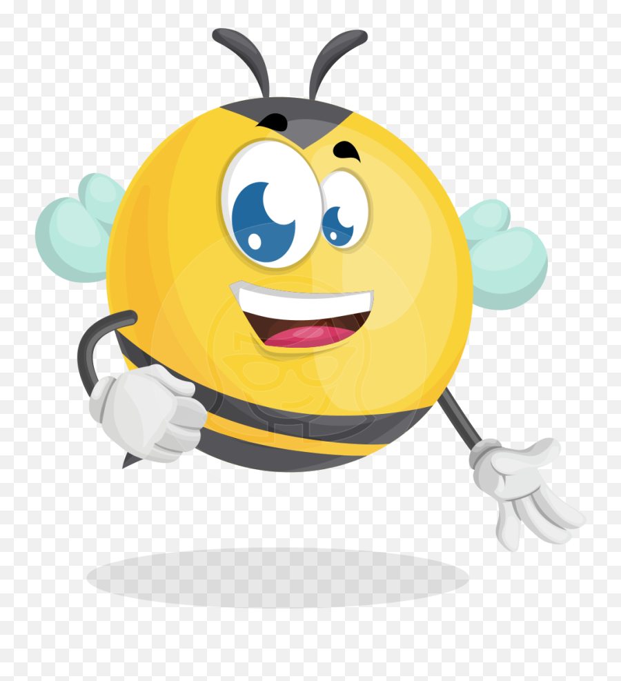 Simple Style Bee Cartoon Vector - Clip Art Emoji,Bee Emoticon