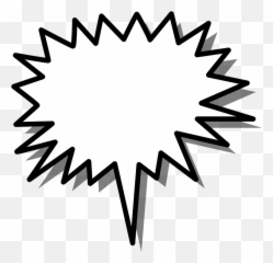 Free Burst Explosion Vectors - Transparent Comic Text Bubble Emoji