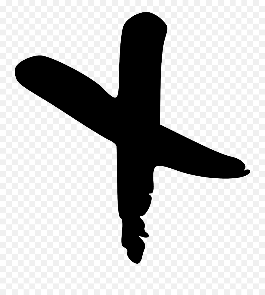 Cross Mark Marking Black Crossed - Cross Clip Art Emoji,Air Jordan Emoji