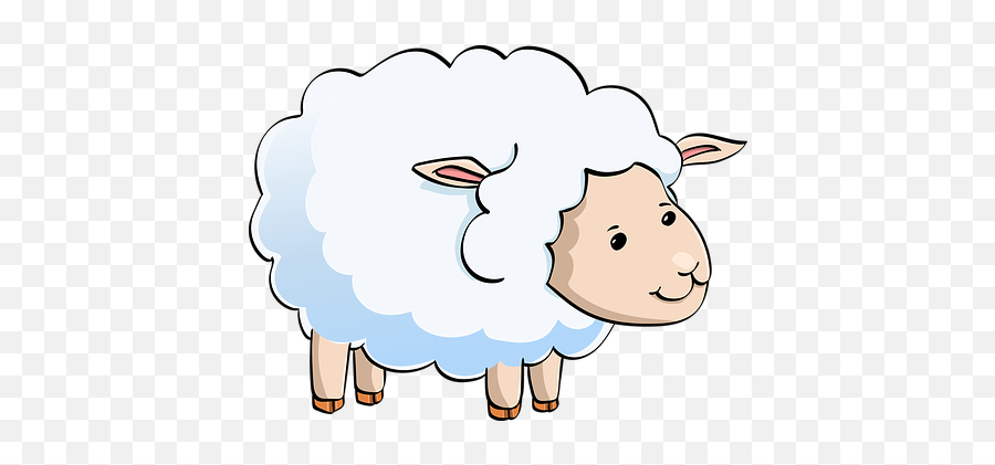2 Free Character Cartoon Vectors - Sheep And Lamb Cartoon Emoji,Man Knife Pig Cow Emoji