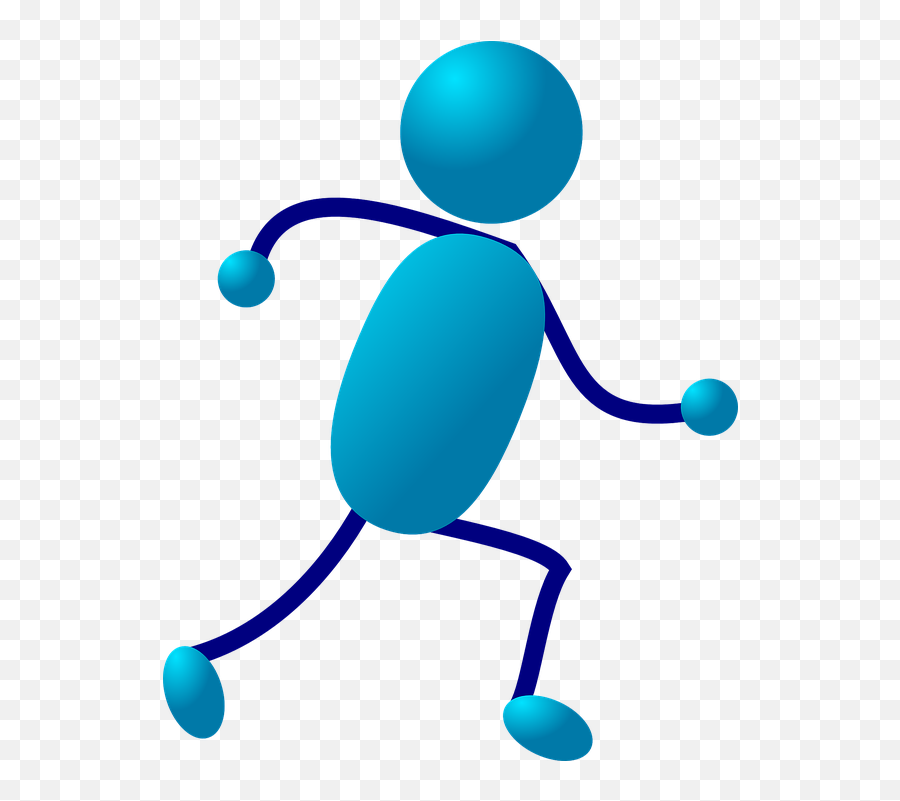 Stickman Stick Figure Run - Clipart Run Animated Emoji,Man Chicken Leg Emoji