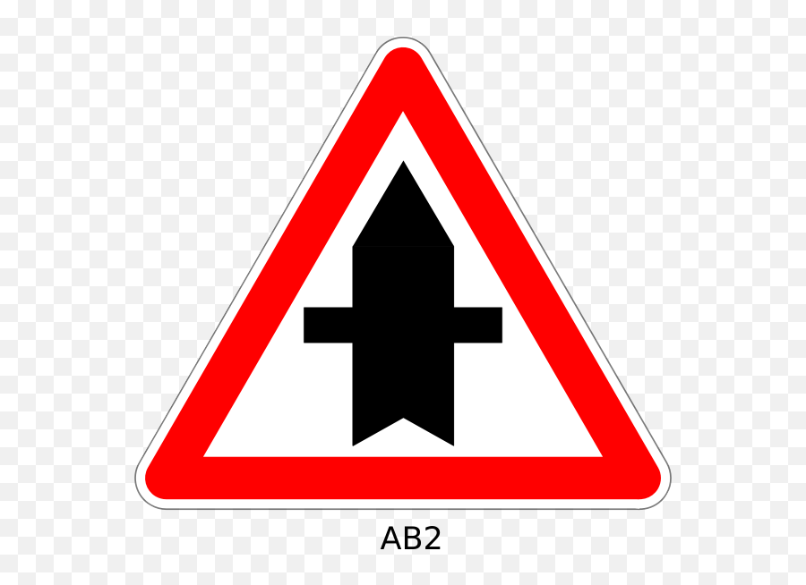 Approaching Intersection - Germany Priority Road Sign Emoji,Traffic Light Caution Sign Emoji