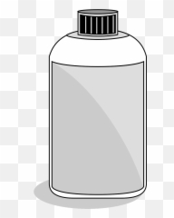 Bottle Water Place The Drink Black - Line Art Emoji