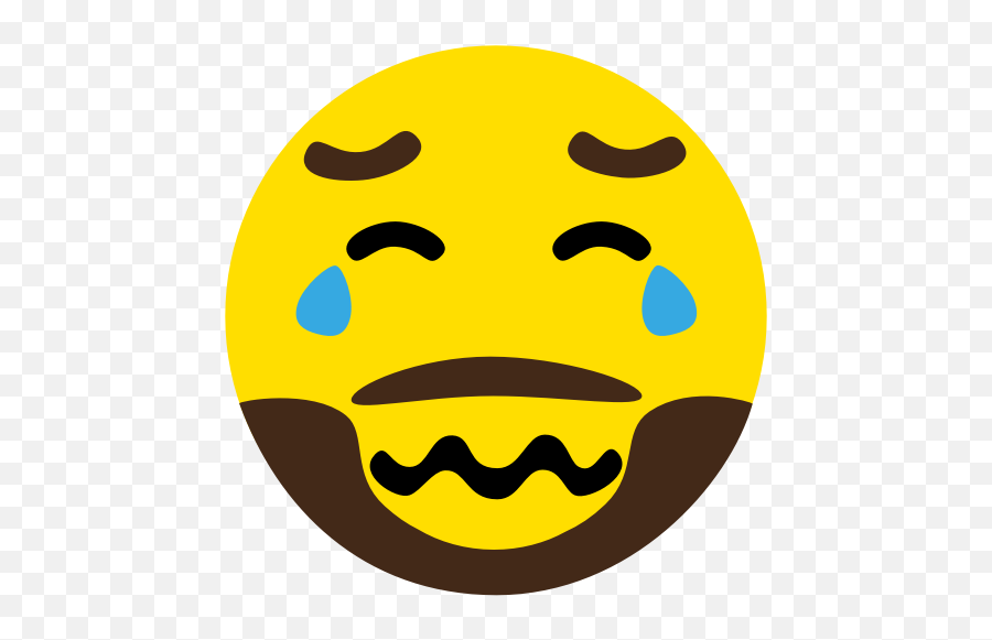 Beard Cry Emoji Face Sad Icon - Sad Beard Emoji,Bearded Emoji