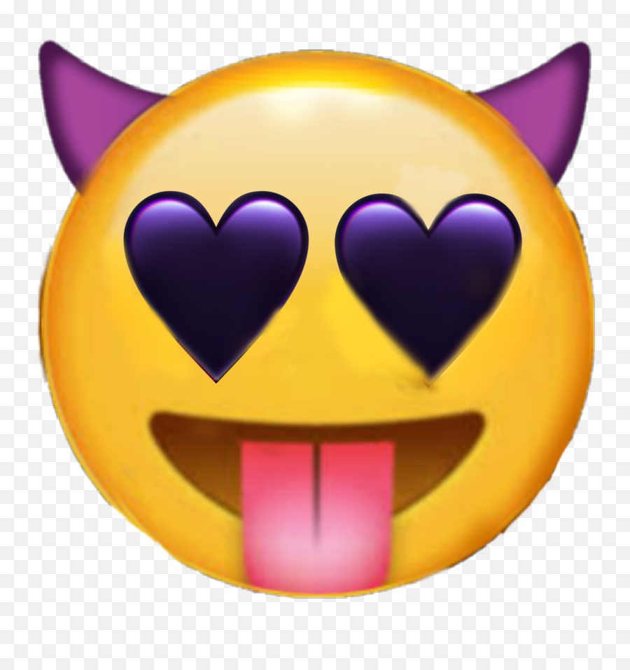 Crazy Devil Crazydevil Emoji Iphone - Smiley,Crazy Eye Emoji
