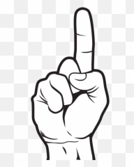 Transparent Finger Number One Picture 2462375 Transparent - Hand Sign Number 1 Emoji,Number One Emoji