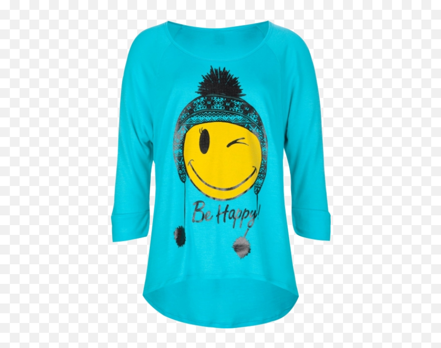 Full Tilt Long Sleeves T - Shirts Full Tilt Be Happy Girls Tee 1699 Trendmenet Smiley Emoji,Girls Emoticon