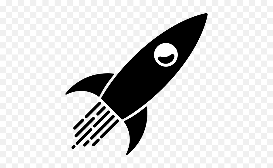 Transparent Silhouette Rocket - Transparent Rocket Silhouette Emoji,Rocket And Microscope Emoji