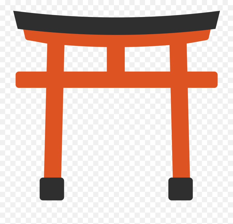Emoji U26e9 - Japanese Temple Emoji,Orange Emoji