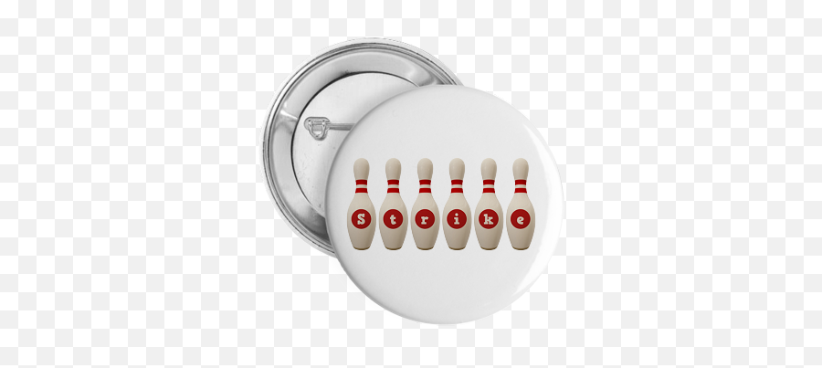 Custom Button Pin - Button Bowling Pin Style Button Pins Blank Emoji,Bowling Emoticon