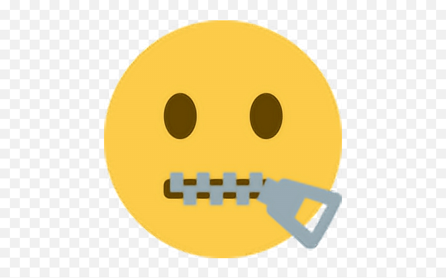 Zip Mouth Zippedface Zipperface Speechless Emoji Emotic - Zip Mouth Emoji,Speechless Emoji