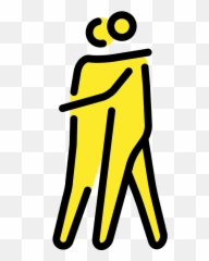 Download People Hugging Emoji Clipart - Personas Abrazandose Dibujo Animado