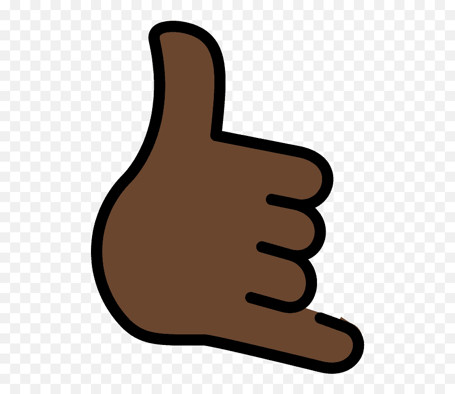 Call Me Hand Emoji Clipart - Call Me Emoji Silhouette,Android Hand Emoji