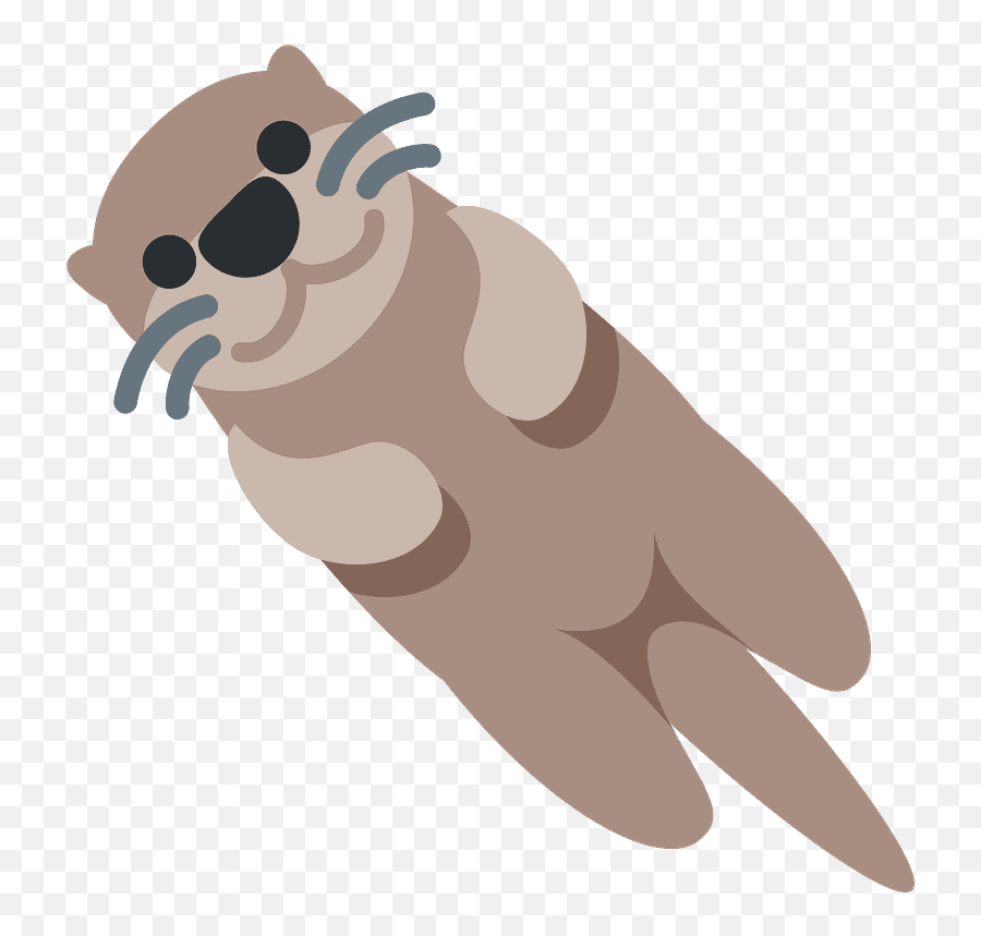 Otter Emoji Clipart - Otter Emoji Twitter,Zebra Emoji