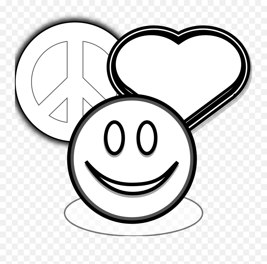 Peace Coloring Pages - Coloring Book Emoji,Peace Emoticon