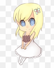 Chibi Flower Girl - Cartoon Emoji