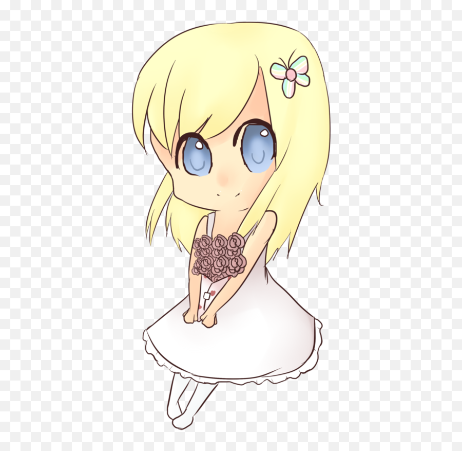 Chibi Flower Girl - Cartoon Emoji,Flower Girl Emoticon