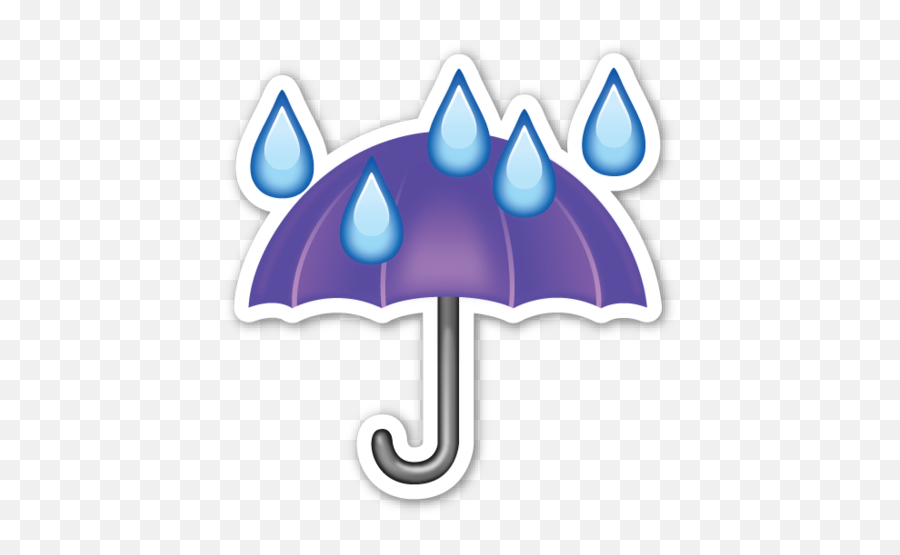 Umbrella With Rain Drops - Emojis Whatsapp Lluvia,Sweat Drop Emoji