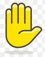 Raised Hand Free Icon Of 780 Vector Emoji - Hands Png