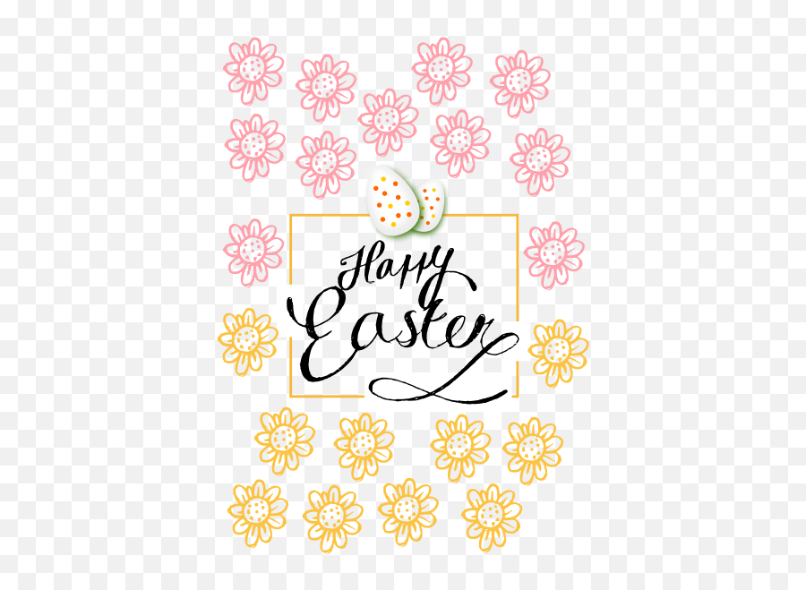 Happy Easter Decorated Background - Portable Network Graphics Emoji,Chick Emoticon
