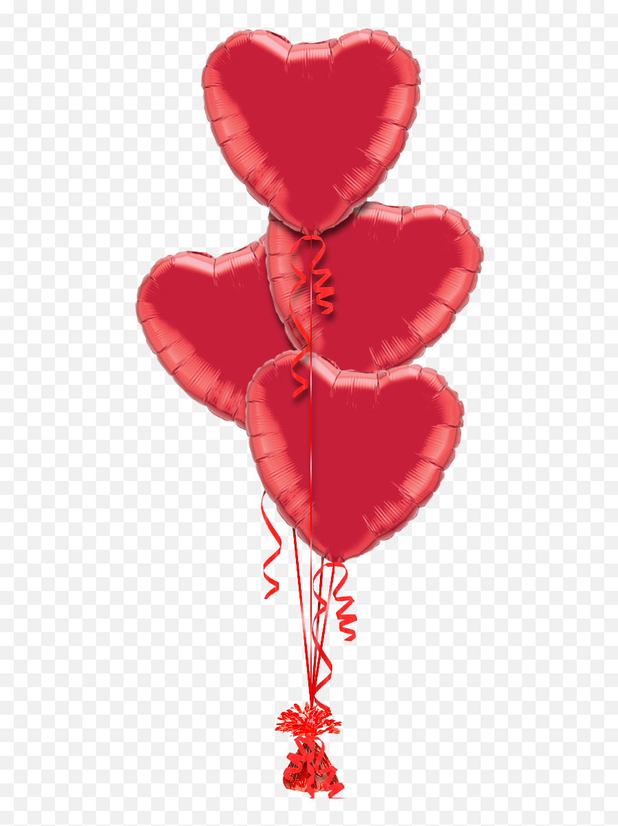 Red Heart Valentines Balloon - Heart Emoji,Heart Emoji Balloon