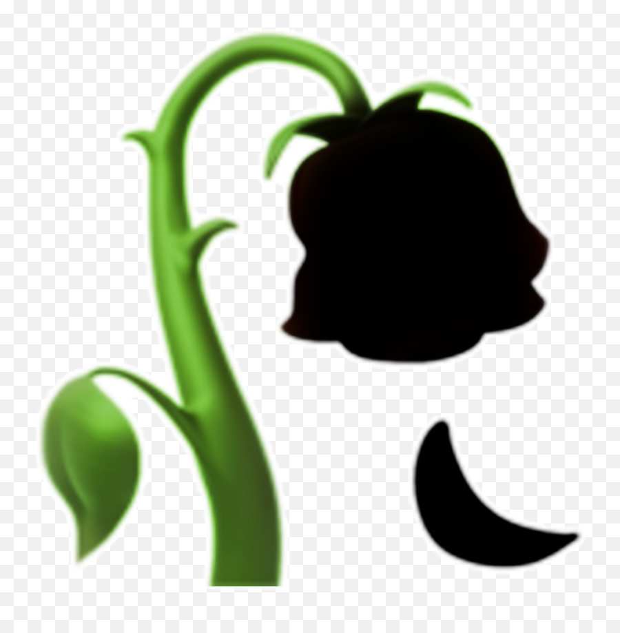 Forbidden To Use This Sticker As Yours - Rose Emoji Iphone,Black Flower Emoji