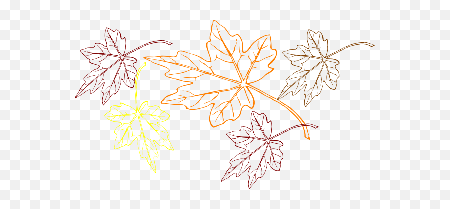 Flpc44 - Fall Leaves Outline Png Emoji,Fallen Leaf Emoji