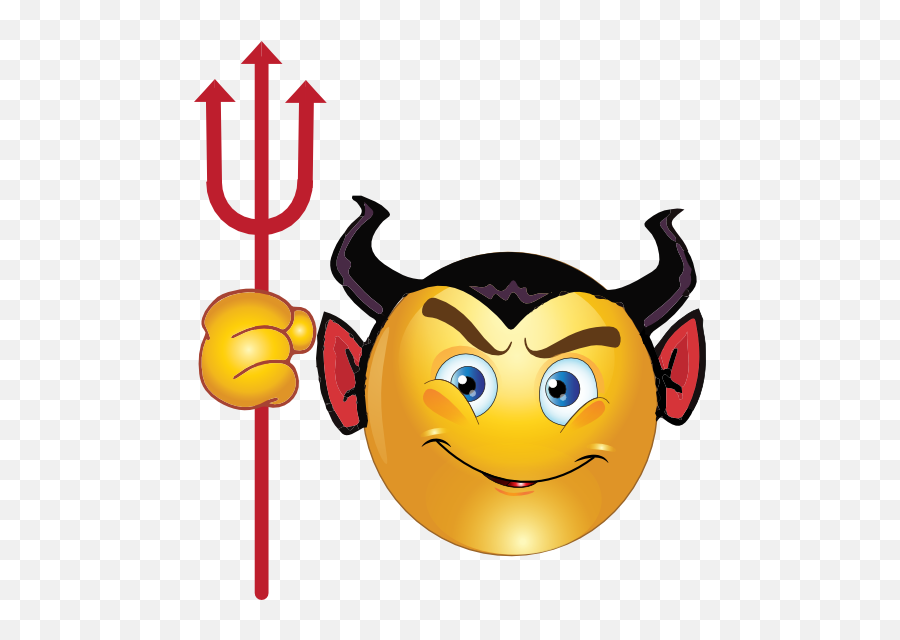 Devil Smiley Emoticon Clipart - Naughty Emoticon Emoji,Devil Emoticon