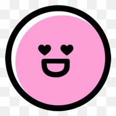 A Round Face With Cute Expression 02 - Circle Emoji