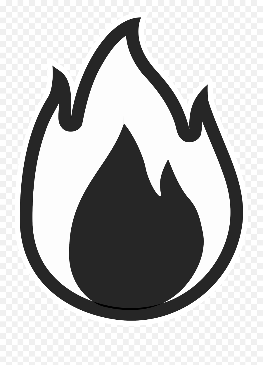 Flame Clipart Image - Fire Clipart Black And White Emoji,Instagram Fire Emoji