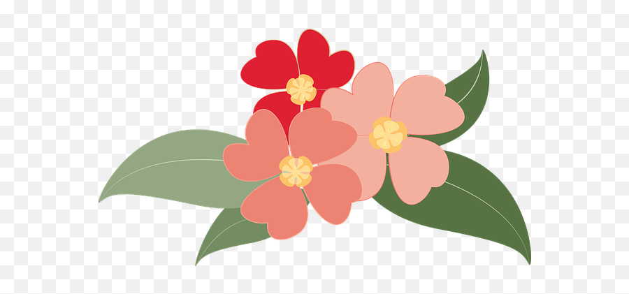 Free Red Flower Flower Vectors - Flower Vine Curved Illustration Emoji,Emoji Flowers