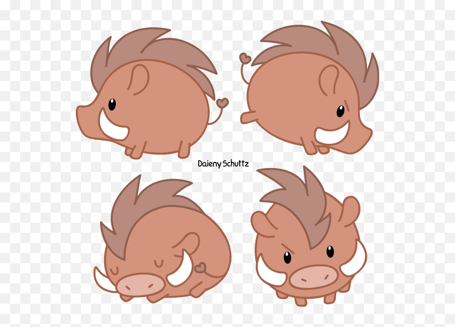 Chibi Wild Boar - Chibi Boar Emoji,Wild Boar Emoji